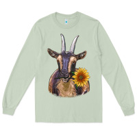 Matcha dark goat Long Sleeve Tee - RanaPortraitStore