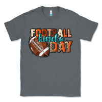 Charcoal Heather Football kinda day Classic Tee - HowdyJamesFarm