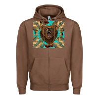 Chestnut bear native american  tumbler Zipper Hoodie - BarkalooDesign