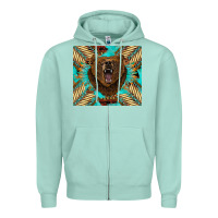 Seafoam bear native american  tumbler Zipper Hoodie - BarkalooDesign