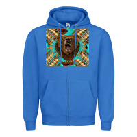 True Royal bear native american  tumbler Zipper Hoodie - BarkalooDesign