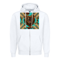 White bear native american  tumbler Zipper Hoodie - BarkalooDesign