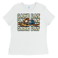 White game day baseball Ladies Tee - HowdyJamesFarm