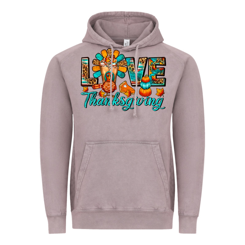 Love Thanksgiving Gobble And Frappe Vintage Hoodie by FaDigitalArtStudio | Teevron