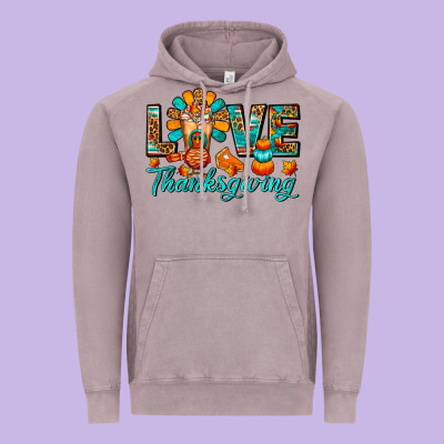 Love Thanksgiving Gobble And Frappe Vintage Hoodie Designed By Fadigitalartstudio