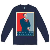Navy Bartlet For President Lover Gift Long Sleeve Tee - maiPhamDesign