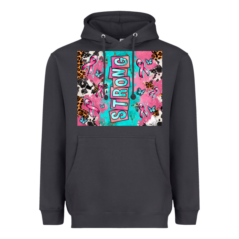 Breast Cancer Awareness Strong Heavyweight Hoodie by AdoDesignShop | Teevron