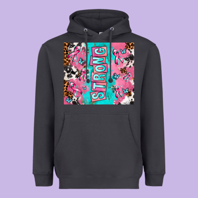 Breast Cancer Awareness Strong Heavyweight Hoodie Designed By Adodesignshop
