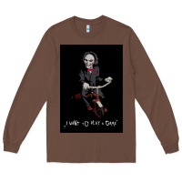 Chestnut Saw I Want To Play A Game Picture Long Sleeve Tee - maiPhamDesign