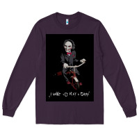 Plum Saw I Want To Play A Game Picture Long Sleeve Tee - maiPhamDesign