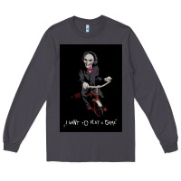 Smoke Saw I Want To Play A Game Picture Long Sleeve Tee - maiPhamDesign