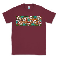 Burgundy Santa skeleton christmas Classic Tee - Artiststas