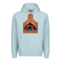 Blue Mist Barn Earning Premium Hoodie - CowhideDigitalArt