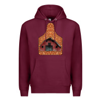 Burgundy Barn Earning Premium Hoodie - CowhideDigitalArt