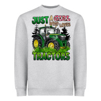 Just A Girl Who Loves Tractors Heavyweight Sweatshirt | Teevron