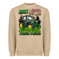 Mushroom just a girl who loves tractors Heavyweight Sweatshirt - BarkalooDesign
