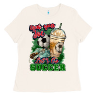Bone Grab your joe let's go Soccer Ladies Tee - HowdyJamesFarm