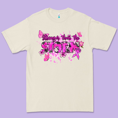 Stronger Than The Storm Cancer Awareness Premium Tee Designed By Howdyjamesfarm