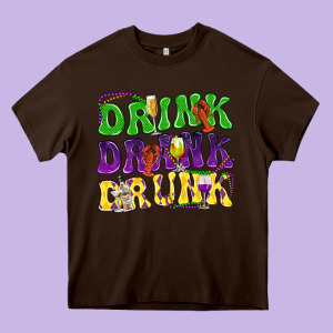Drink Drank Drunk Heavy Core Tee Designed By Nancycooperartshop