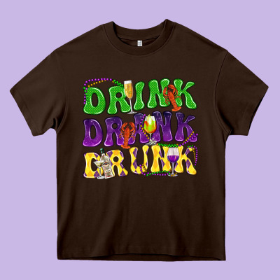 Drink Drank Drunk Heavy Core Tee Designed By Nancycooperartshop