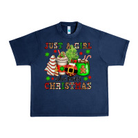 Navy just a girl who loves christmas Urban Heavy Tee - OliviaCreatesArt