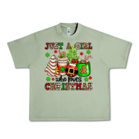 Oil Green just a girl who loves christmas Urban Heavy Tee - OliviaCreatesArt