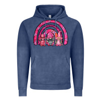 Vintage Denim breast cancer rainbow gnomes Vintage Hoodie - FaDigitalArtStudio