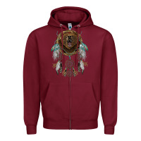 Bear  Native Dreamcatcher Zipper Hoodie | Teevron