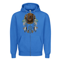 True Royal bear  native dreamcatcher Zipper Hoodie - BarkalooDesign