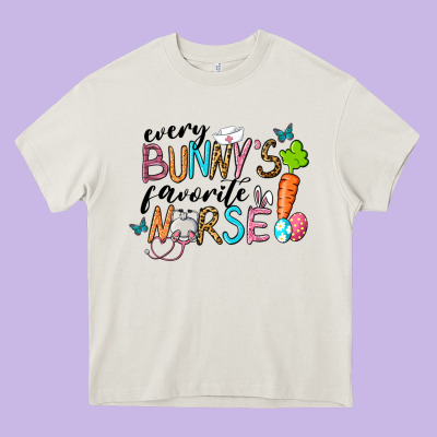 Every Bunnys Favorite Nurse Heavy Core Tee Designed By Ranaportraitstore
