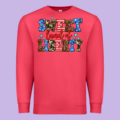 Sweet Land Of Liberty Premium Sweatshirt Designed By Adodesignshop