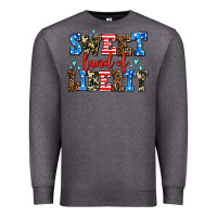 Charcoal Heather sweet land of liberty Premium Sweatshirt - AdoDesignShop