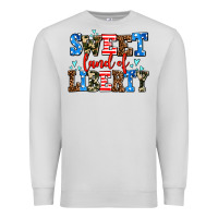 Dove Grey sweet land of liberty Premium Sweatshirt - AdoDesignShop