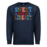 Navy sweet land of liberty Premium Sweatshirt - AdoDesignShop