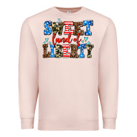 Pale Pink sweet land of liberty Premium Sweatshirt - AdoDesignShop