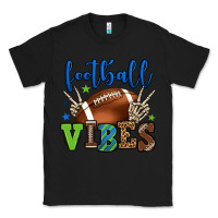 Black Football vibes green and blue Classic Tee - HowdyJamesFarm