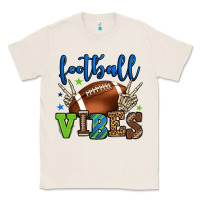 Natural Football vibes green and blue Classic Tee - HowdyJamesFarm
