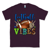 Plum Football vibes green and blue Classic Tee - HowdyJamesFarm