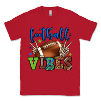 Red Football vibes green and blue Classic Tee - HowdyJamesFarm