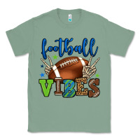Sage Football vibes green and blue Classic Tee - HowdyJamesFarm