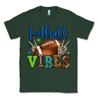 Sports Green Football vibes green and blue Classic Tee - HowdyJamesFarm