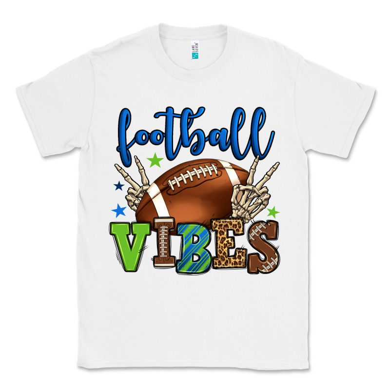 Football Vibes Green And Blue Classic Tee by HowdyJamesFarm | Teevron