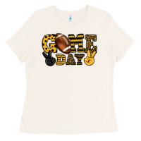 Bone Game day yellow and black team color Ladies Tee - HowdyJamesFarm