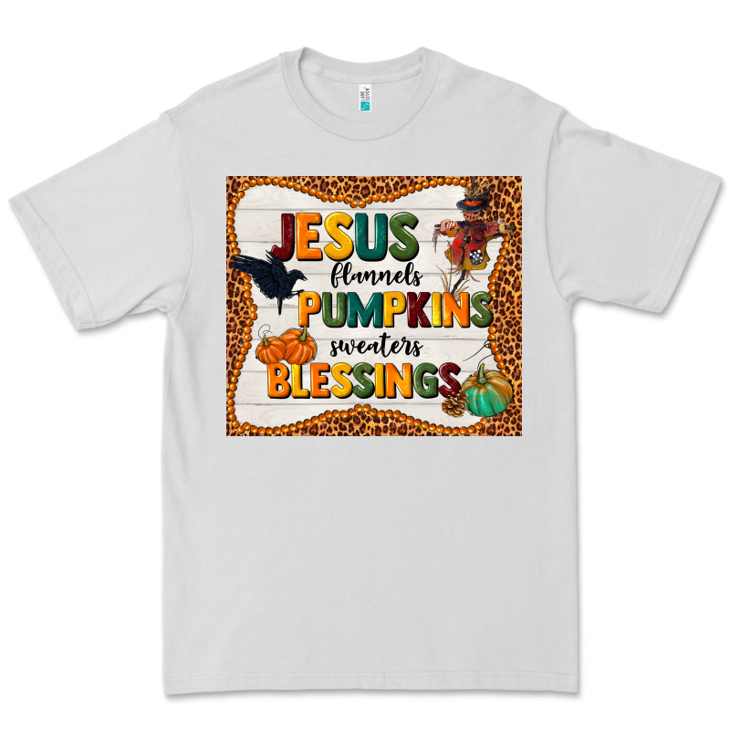 Jesus Flannel's Pumpkins Blessings Premium Tee by TumblerDesignByShophia | Teevron