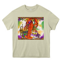Mossy Mardi Gras crawfish Heavy Core Tee - NancyCooperArtShop