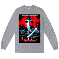 Heather Grey Vintage Classic  Horror film Art Characters Mens Womens Long Sleeve Tee - maiPhamDesign