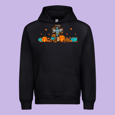 Thankful Cross Pumpkin Urban Hoodie Designed By Jahusdesignshop