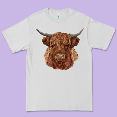 Highland Cow Premium Tee Designed By Ranaportraitstore