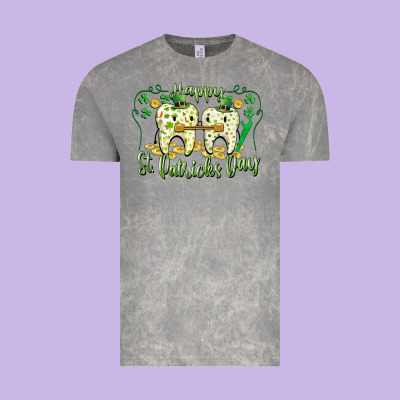Happy St. Patrick's Day Tooth Dentist Vintage Tee Designed By Cowgirlartshop
