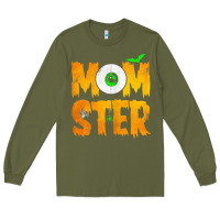 Army Green womens momster tshirt halloween scary costume mom t shirt Long Sleeve Tee - maiPhamDesign